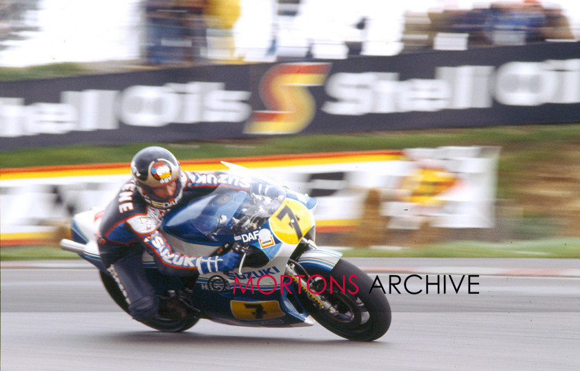 NNC 07 10 11 032 
 NNC 07 10 11 - Barry Sheene on a Suzuki 
 Keywords: 1983, Brands Hatch, GB v US, Mortons Archive, Mortons Media Group, Nick Nicholls