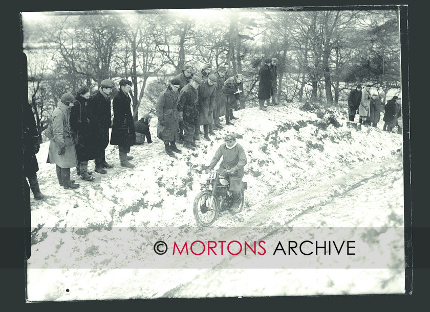 053 SFTP 1948 COLOMORE 05 
 1948 Colmore Cup Trial - Ted Brefitt, Norton, on the 'new model' 500T, Note the petrol tank o it. He won a second class award. 
 Keywords: 2014, Glass plates, Mortons Archive, Mortons Media Group Ltd, October, Straight from the plate, The Classic MotorCycle, Trials