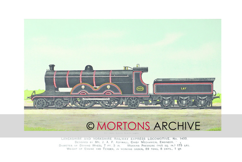 SUP - 1899 July L & Y Express Loco 1400 
 Lancashire & Yorkshire Railway: Aspinal Atlantic No. 1400 
 Keywords: Big Four Locomotives, Mortons Archive, Mortons Media Group Ltd, Supplement, The Railway Magazine