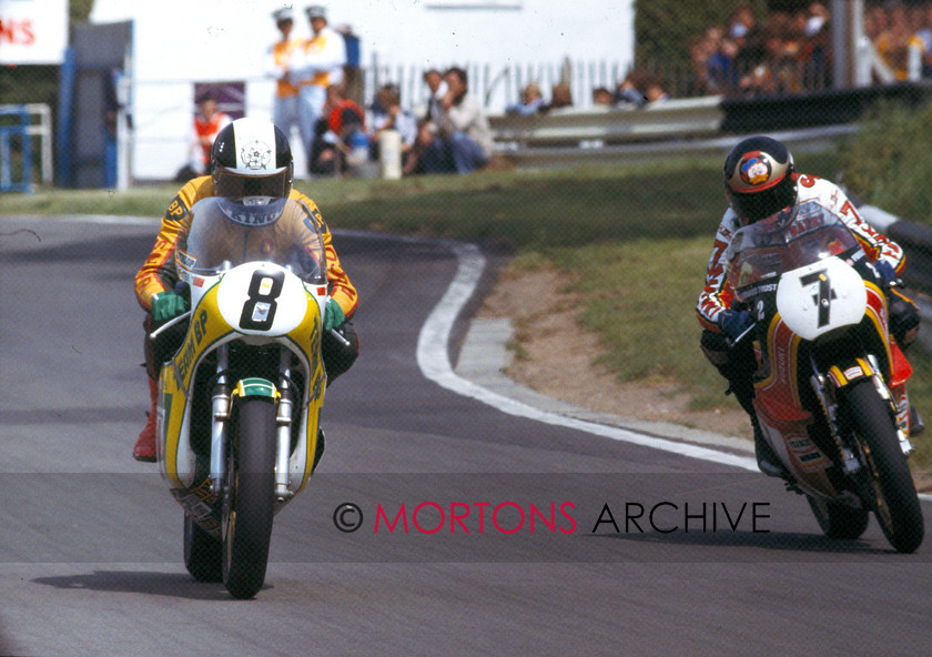 0008 
 Post TT Mallory Park, 11.06.1978 - No. 7 Barry Sheene (750 Suzuki) andd Dave Potter (750cc Yamaha) 
 Keywords: 1978, June, Mallory Park, Mortons Archive, Mortons Media Group Ltd, Nick Nicholls, Post TT