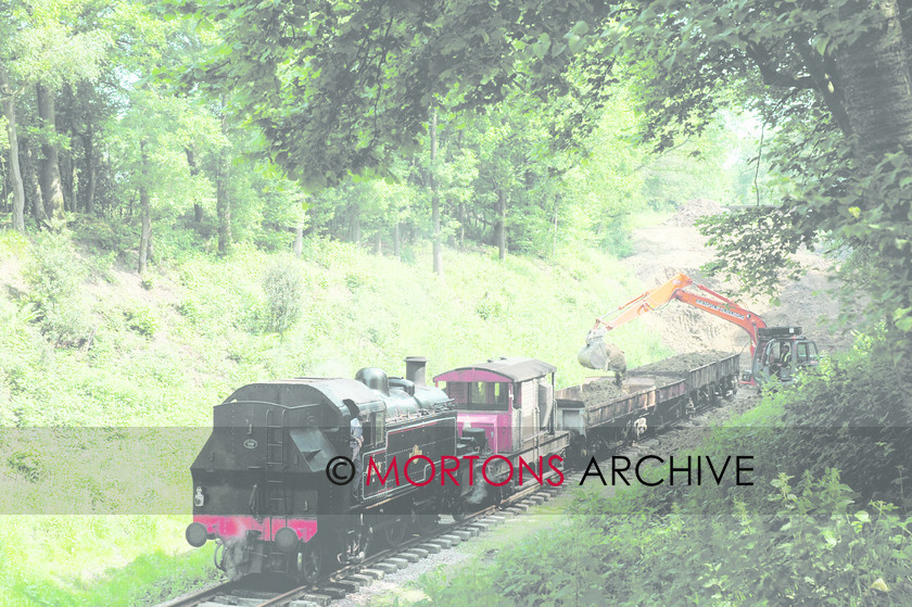 44 Bluebell 
 On the first day of moving spoil from Imberhorne tip on the Bluebell Railway, LMS Ivatt 2-6-2T No. 41312is seen at the loading point. 
 Keywords: Heritage Railway, Mortons Archive, Mortons Media Group