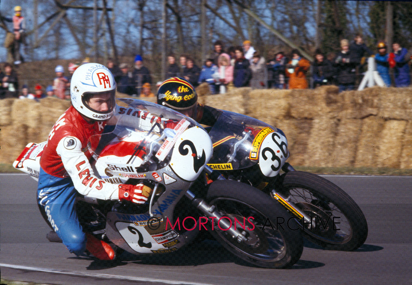 0012 
 Post TT Mallory Park, 11.06.1978 - No. 2 Ron Haslam (Pharoah Yamaha) and No. 36 Ron Rowlands (Honda) 
 Keywords: 1978, June, Mallory Park, Mortons Archive, Mortons Media Group Ltd, Nick Nicholls, Post TT