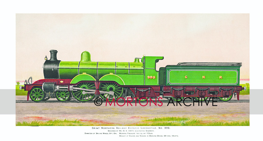 SUP - 1898 Dec GNR Express Loco 990 
 Great Northern Railway: Henry Ivatt's first Atlantic, No. 990 
 Keywords: Big Four Locomotives, Mortons Archive, Mortons Media Group Ltd, Supplement, The Railway Magazine