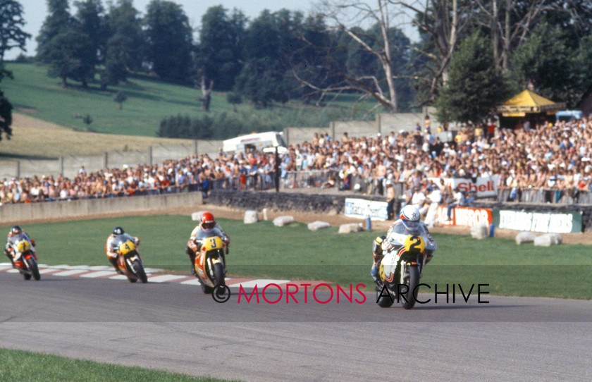 NNC 14 02 12 009 
 NNC 14 02 12 009 - No. 2 Marco Lucchinelli, No. 3 Randy Mamola, No. 4 Graeme Crosby, No. 7 Barry Sheene 
 Keywords: 1981, 50th Aniversary Race, Donington Park, Event, Mortons Archive, Mortons Media Group, Nick Nicholls