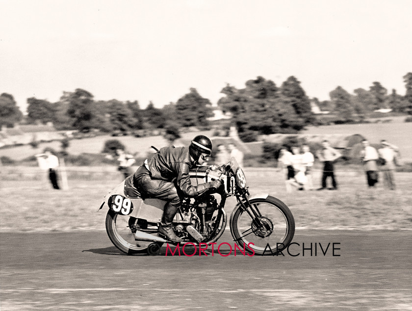 062 SFTP 02 
 JABS March 1651 - Featherbed Manx Norton, Phillip Webb, a lab assistant from Surbiton, aboard his Norton Special at Castle Combe 
 Keywords: August, Glass plate, Mortons Archive, Mortons Media Group, Motor Cycling, Straight from the plate, The Classic MotorCycle