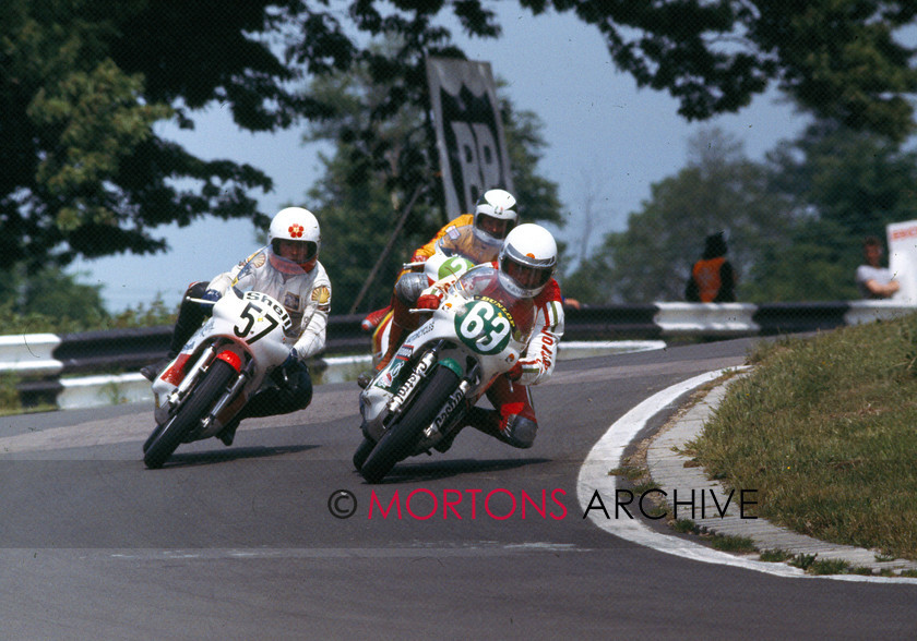 0022 
 Post TT Mallory Park, 11.06.1978 - No. 63 Graham Young and No. 57 Steve Tonkin (all 250 Yamaha) 
 Keywords: 1978, June, Mallory Park, Mortons Archive, Mortons Media Group Ltd, Nick Nicholls, Post TT