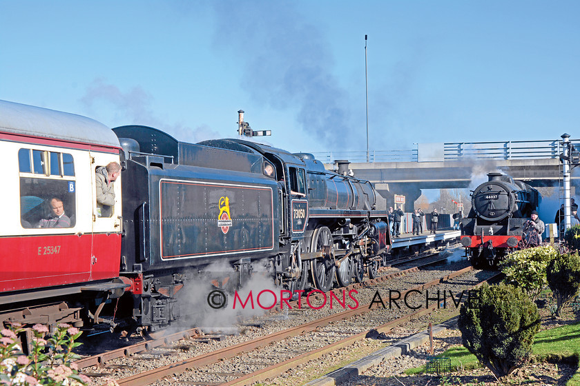 000 73050 Orton Mere 
 BR Standard 5MT No. 73050 passes No. 44837 at Orton Mere. BRIAN SHARPE