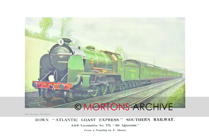 SUP - 1928 Aug Southern Atlantic Express Loco 755 Sir Agravaine 
 Southern Atlantic Express Loco No. 755 Sir Agravaine 
 Keywords: Big Four Locomotives, Mortons Archive, Mortons Media Group Ltd, Supplement, The Railway Magazine