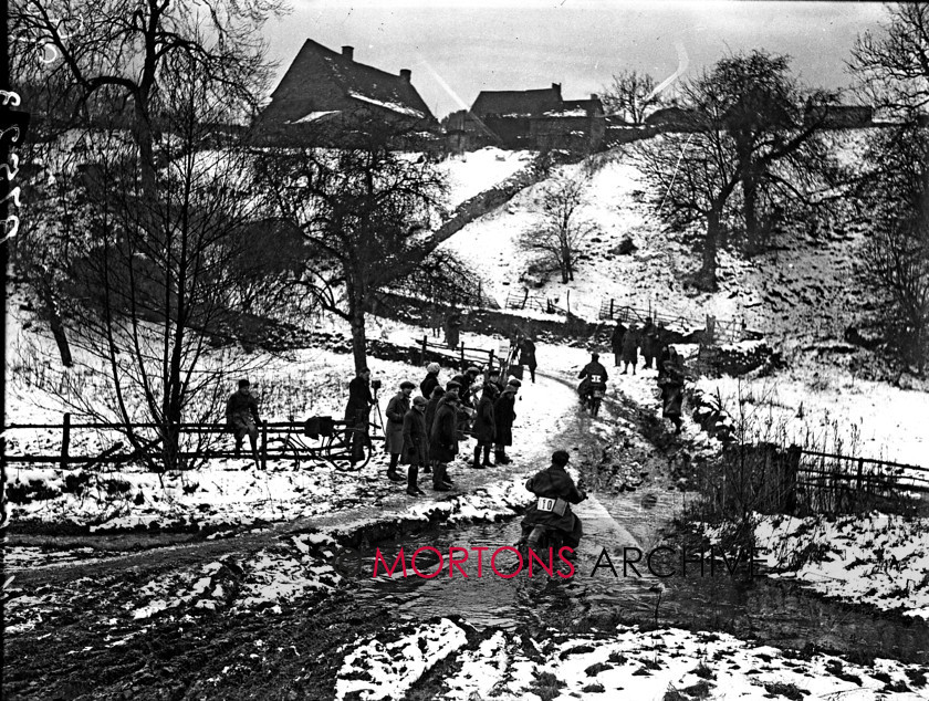 051 SFTP - 02 
 1932 Colmore Cup Trial - F E Thacker (Ariel) and T Gibson (Sunbeam) surge through Kineton Splash 
 Keywords: 2015, Mortons Archive, Mortons Media Group Ltd, October, Straight from the plate, The Classic MotorCycle, Trials