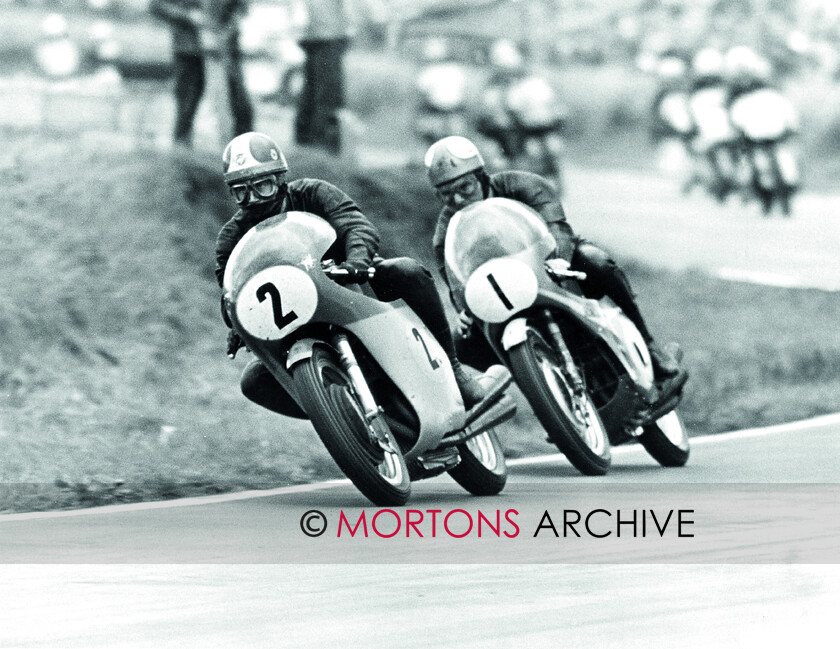 Agostini-023 
 Post TT Mallory Park- No. 2, Giacomo Agostini leading No. 1, Mike Hailwood