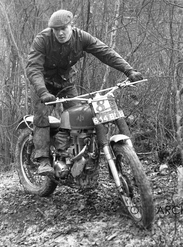 NNC-T-A00077 
 NNC T A 077 - Inter Centre Team Trial 8th March 1964, Mick Andrews in a 347cc AJS 
 Keywords: Mortons Archive, Mortons Media Group Ltd, Nick Nicholls, Trials